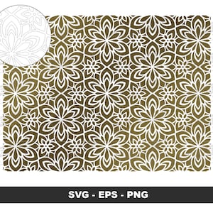 幾何学的シームレス パターン、SVG、EPS、PNG、即時ダウンロード、レーザー カット パターン