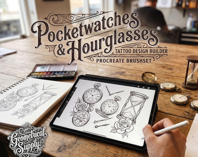 Procreate Tattoo PocketWatches & Hourglasses