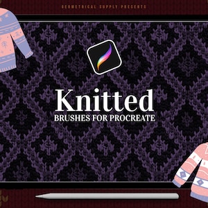 Procreate - Knitted Fabric Brushes - Seamless Knit Brushes, Procreate Texture Brushset