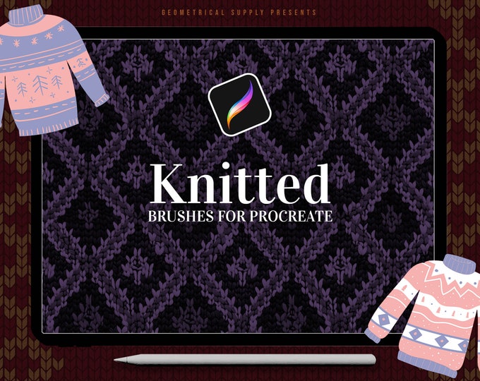 Knitted for Procreate - texture Brushset