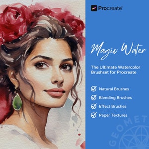 Procreate - Magic Water WaterColor Brush Kit - Dynamic Procreate Brushes