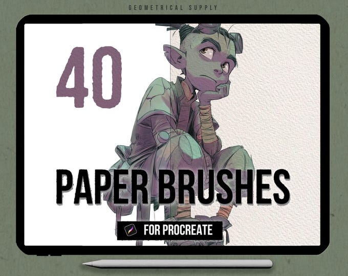 Procreate -  Realistic Paper Texture Brushes