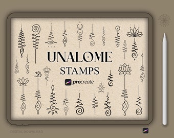 Unalome Tattoo Designs for Procreate