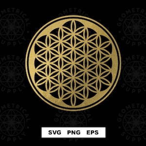 Flower of Life SVG File |  SVG Vector | Mandala Vector Files | Sacred Geometry Cut Files  | Flower of Life Clip Art