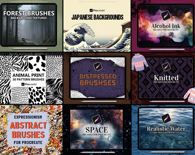 Procreate - Texture Brushes Bundle