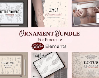 500+ decorative tattoo brushes for Procreate