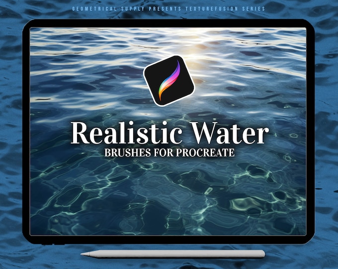 Realistic Water Texture Brushes for Procreate