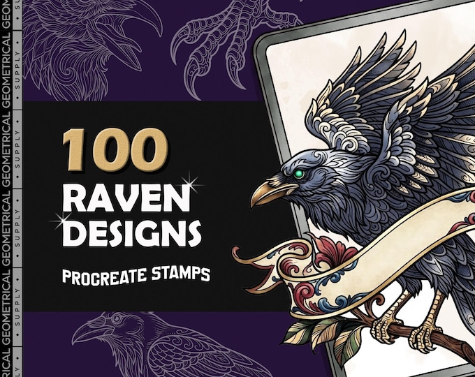 Raven Tattoo Designs for Procreate