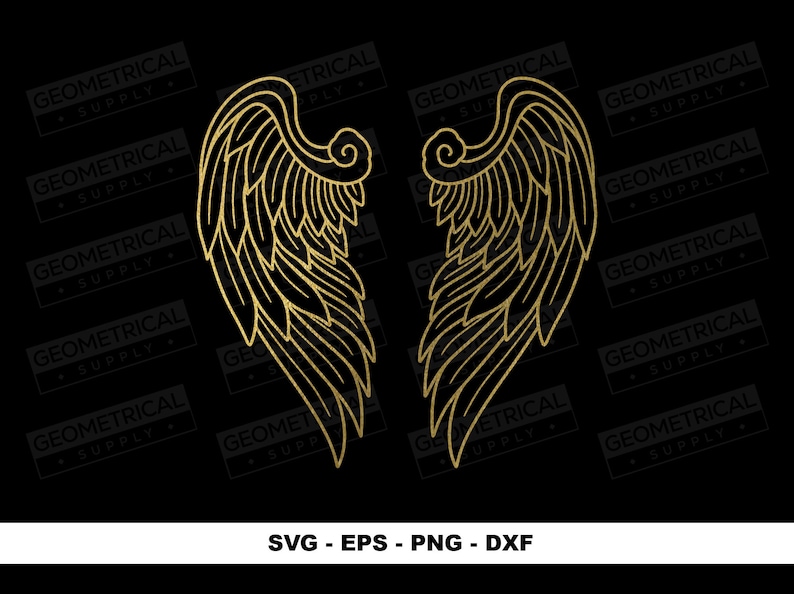 Angel Wings svg, Wings svg, Memorial svg, Angel svg, svg for silhouette, Instant Digital Download, Svg for cricut image 1