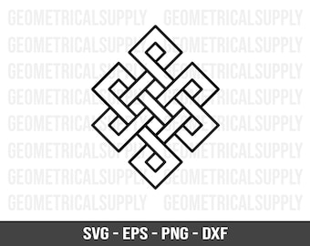 Svg de noeud sans fin, vecteur de noeud sans fin, eps, png, svg, dxf, fichier de coupe de la géométrie sacrée