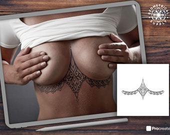 Sternum Tattoo Designs for Procreate