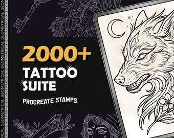 Procreate Tattoo Suite: 2000+ Custom Stamps & Brushes (Digital Download)