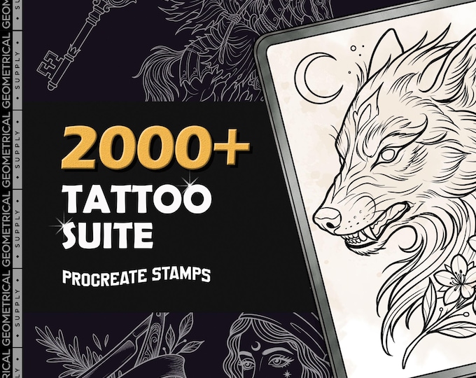 Procreate Tattoo Suite: 2000+ Custom Stamps & Brushes