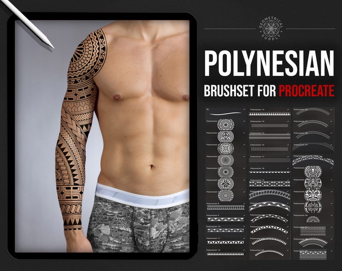 Polynesian Tattoo Brush Set for Procreate