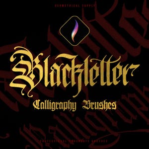 Blackletter Calligraffiti Brushes: Procreate Gothic Tattoo Brushset (Digital Download)