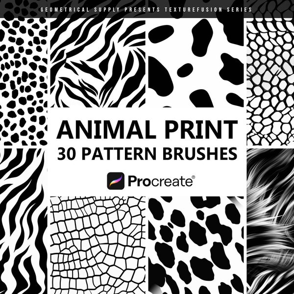 Procreate - Animal Print Pattern brush Set