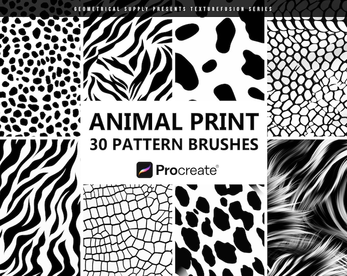 Procreate - Animal Print Pattern brush Set