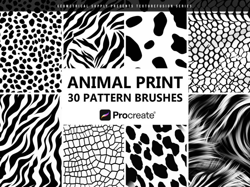 Procreate - Animal Print Pattern Brush Set - Etsy