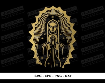 Virgin Guadalupe SVG - Holy Mary, svg, eps, dxf, png, cricut, silhouette