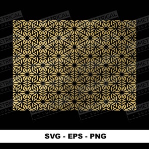 幾何学的シームレスパターン、タトゥーステンシル、レーザーカットファイル、SVG、EPS、PNG、即時ダウンロード、カッティングファイル