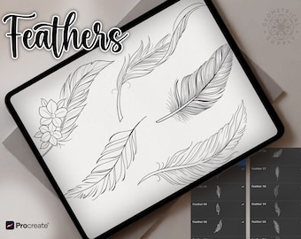Feather Tattoo Design Bundle