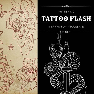 Procreate - Tattoo Flash - Ręcznie robione stemple do tatuaży