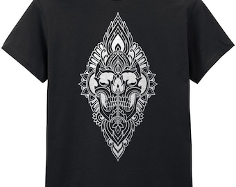 Sacred Skull T-shirt: Geometrical Tattoo Tee