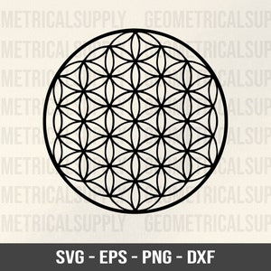 Fiore della vita SVG, Clipart geometria sacra, File vettoriale Cricut/Silhouette, Svg, Eps, Png, Dxf