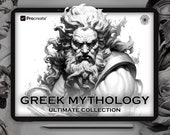 Greek Gods Tattoo Designs: Procreate Brush Set (Digital Download)