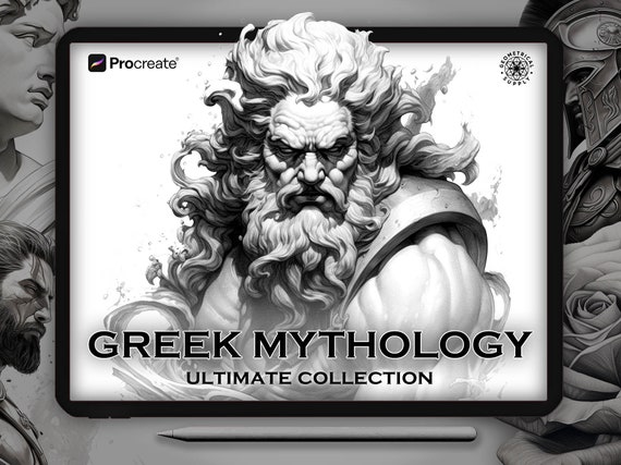Greek Gods Tattoo Designs: Procreate Brush Set (Digital Download)