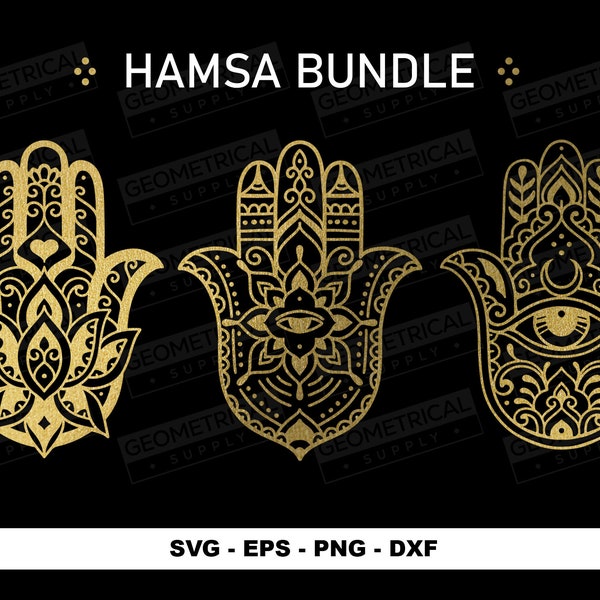 Hamsa Hand SVG, Hand Fatima SVG Mandala SVG, Evil Eye Protection, Vector Digital Cut File Cricut/Silhouette Eps Png