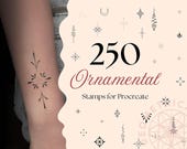 Procreate - Ornamental Builder - Tattoo Stamps - Delicate Ornament Brush Set Bundle, Flash Tattoo