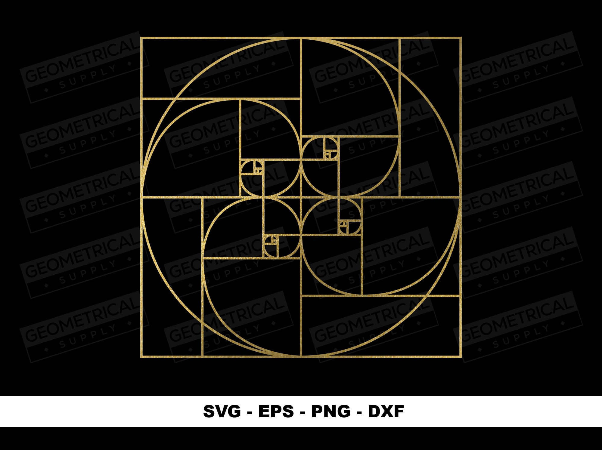Fibonacci Circle SVG Golden Ratio Sacred Geometry Fibonacci - Etsy