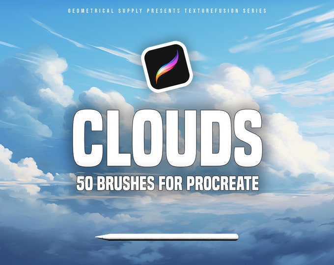 Procreate - Clouds Texture Brushes - Seamless Cloud Brushes