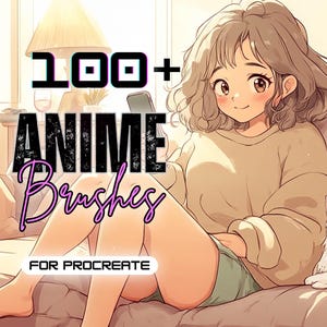 Procreate - 100+ Soft Anime Style Brushes, Manga Pinselset, Drawing Brushes, Mal- und Skizzierpinsel, Paper Textures