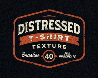 Procreate T-Shirt Distressed Texture Brushes