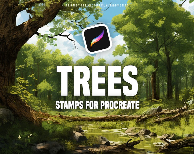 Tree Stamps for Procreate - Realistic Tree Brushes