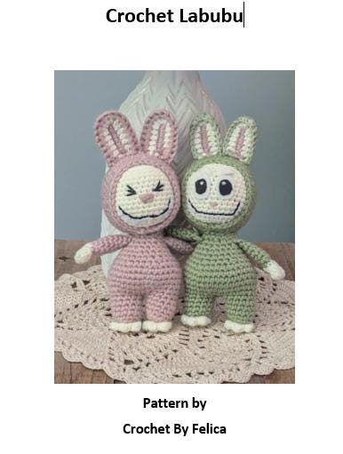 Crochet Labubu Pattern - Etsy