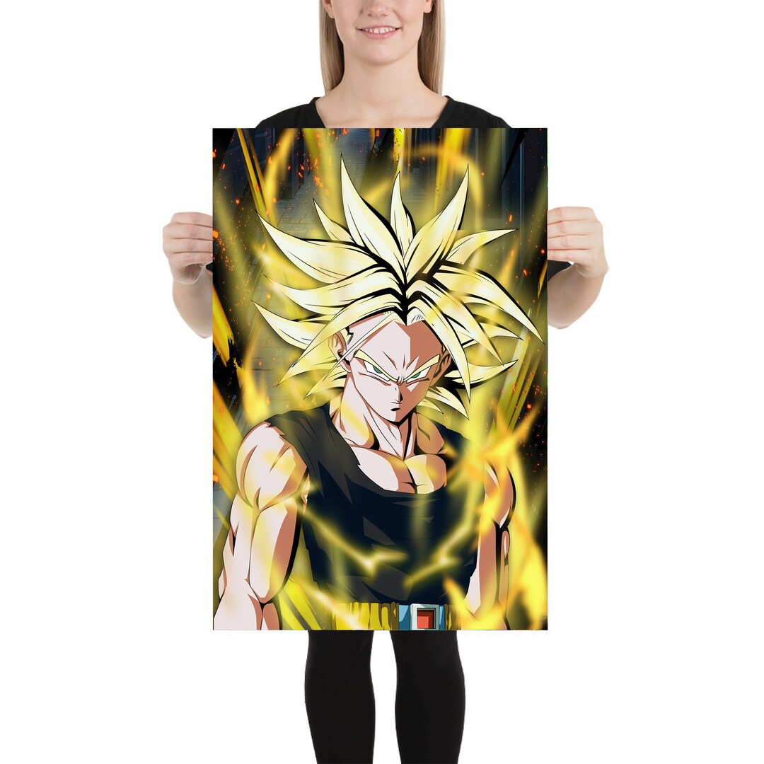 Super Saiyan Trunks long Hair Poster Etsy