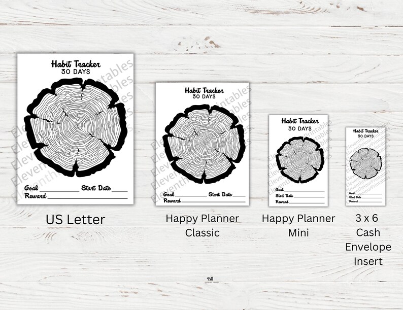 Tree Tracker Pdf Tree Ring Habit Tracker Printable, Growth Mindset Habit Tracker, Nature ...