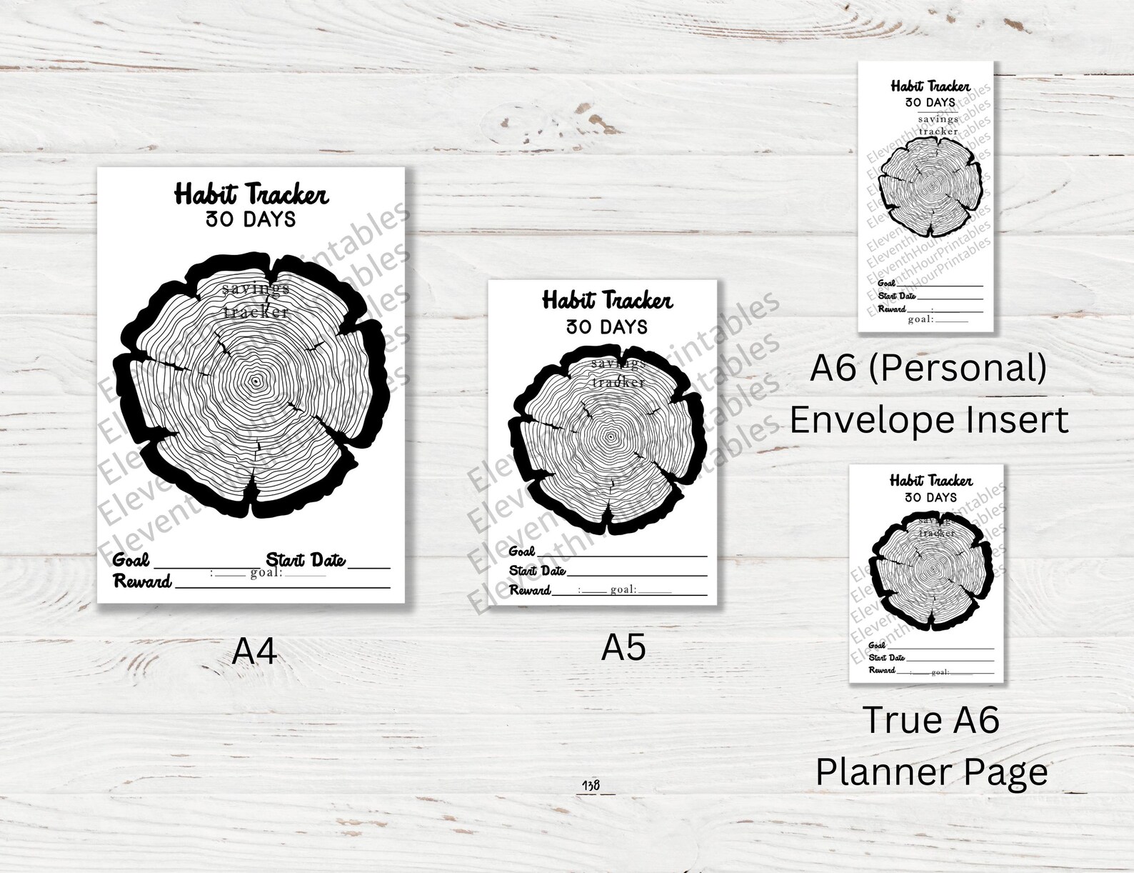 Tree Tracker Pdf Tree Ring Habit Tracker Printable, Growth Mindset Habit Tracker, Nature ...