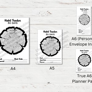 Tree Tracker Pdf Tree Ring Habit Tracker Printable, Growth Mindset Habit Tracker, Nature ...