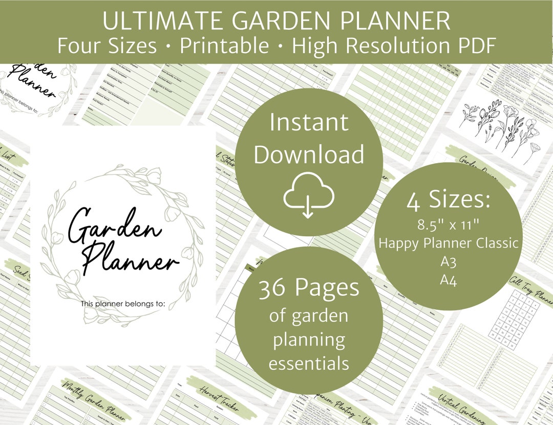 Garden Planner Printable, Seed Packet Envelope Printable Garden Journal ...