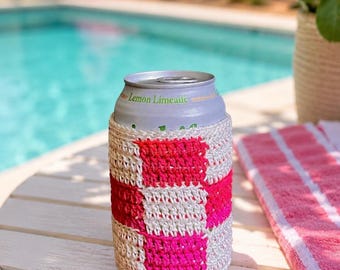 Checker Drink Coozie | Crochet Pattern (+ Visual Pattern!)
