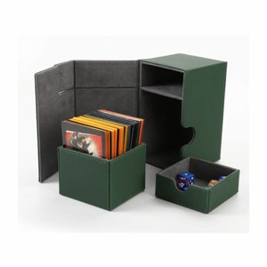 Jeu de cartes JCC personnalisé avec tiroir - Boîte de rangement personnalisable pour jeu de cartes à collectionner pouvant contenir jusqu'à 120 cartes - Pokémon MTG Lorcana Yu-Gi-Oh