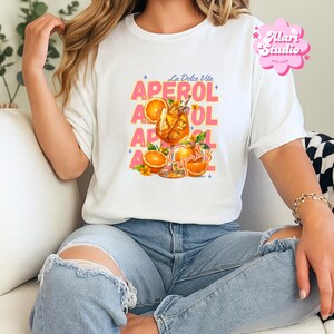 Aperol Spritz PNG Cocktail La Dolce Vita Cocktail chemise imprimée Sublimation Design tendance, Italie vacances Tshirt Sublimation Design numérique