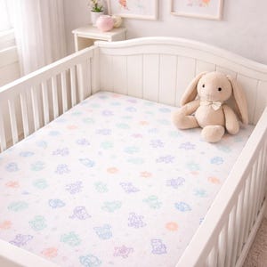 Crib Flat Sheet, Toddler Flat Sheet Organic Cotton, EcoDyed Crib Sheet, for Newborn,Infant,Toddler,Baby I Birthday Gift I Soft Wovens