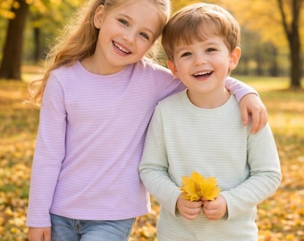 Organic Cotton Baby and Toddler Long Sleeve Tee Shirt I 1-4 years