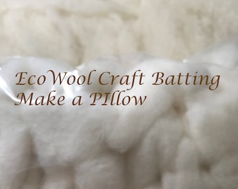 EcoWool Craft Batting: Hypoallergenic Wool Filling for Pillows & Crafts