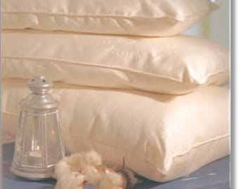 Machine Wash /Dry Organic Shredded Latex Pillows I Adjustable, Supportive I Premium Organic Cotton Outer